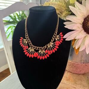 Stella & Dot Gold Tone Statement Necklace
